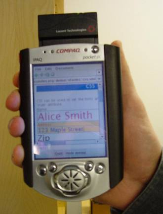 XForms on a PDA