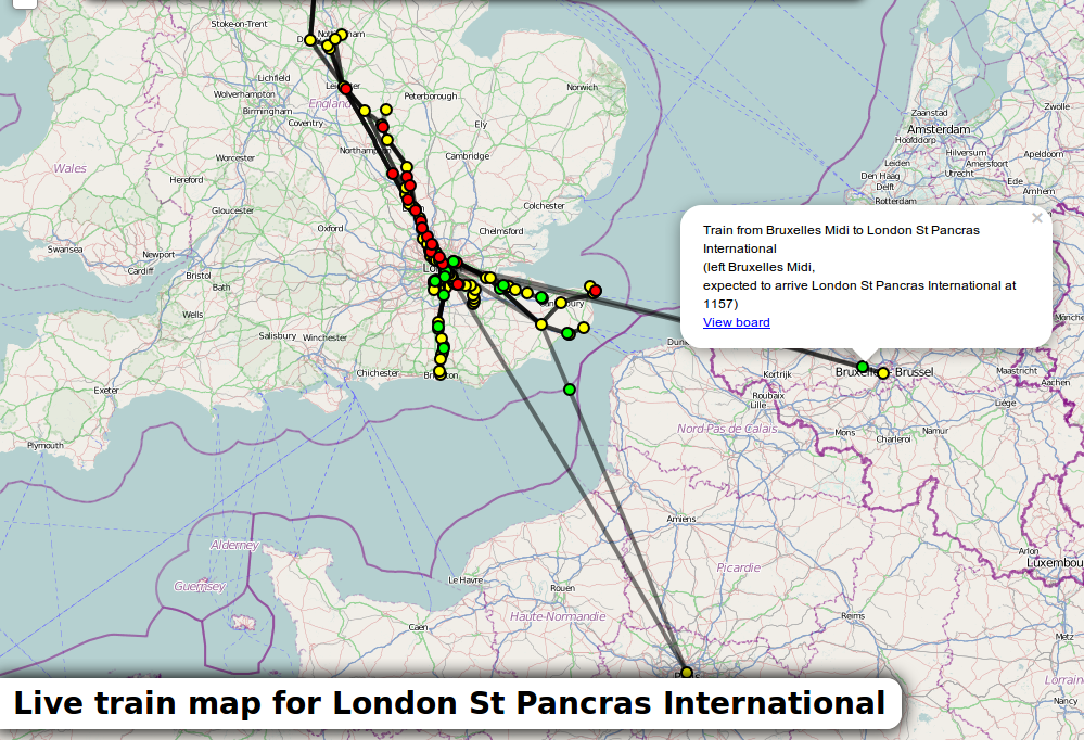 Live train map