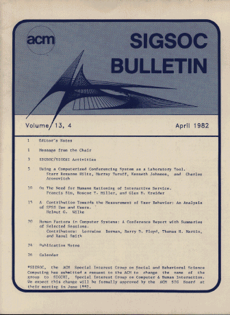 April 1982 bulletin cover