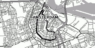 An early digital map of Amsterdam