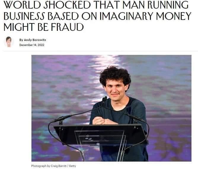 World shocked that man running business based on imaginary money might be fraud