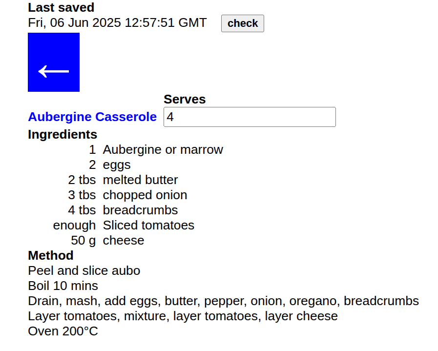 A recipe