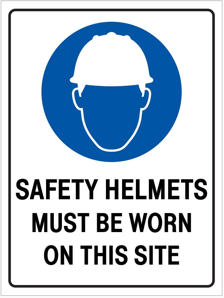 Safetly helmets must be worn on site